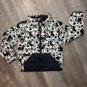 Burton Kids Winter Bomber Jacket, Black and White Pattern - size 5